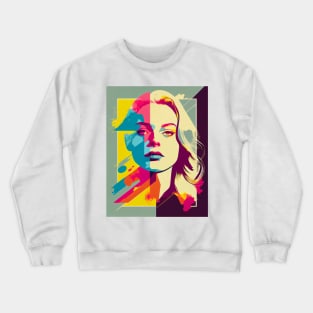 Modern woman in pop-art style portait Crewneck Sweatshirt